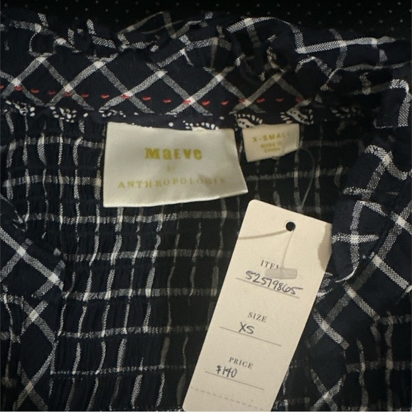 NWT - Anthropologie Sara Smocked Shirtdress - size XS - Picture 5 of 6